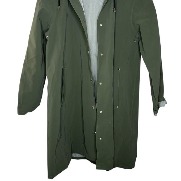 Stutterheim Stockholm Green Rain Coat Size XL Waterproof Coat Winter - Picture 8 of 11